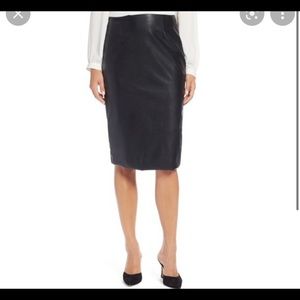Halogen Faux Leather Skirt